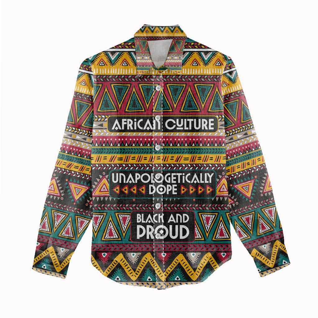 Colorful African Pattern Women Casual Shirt DT02