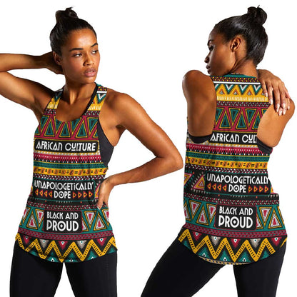 Colorful African Pattern Women Racerback Tank