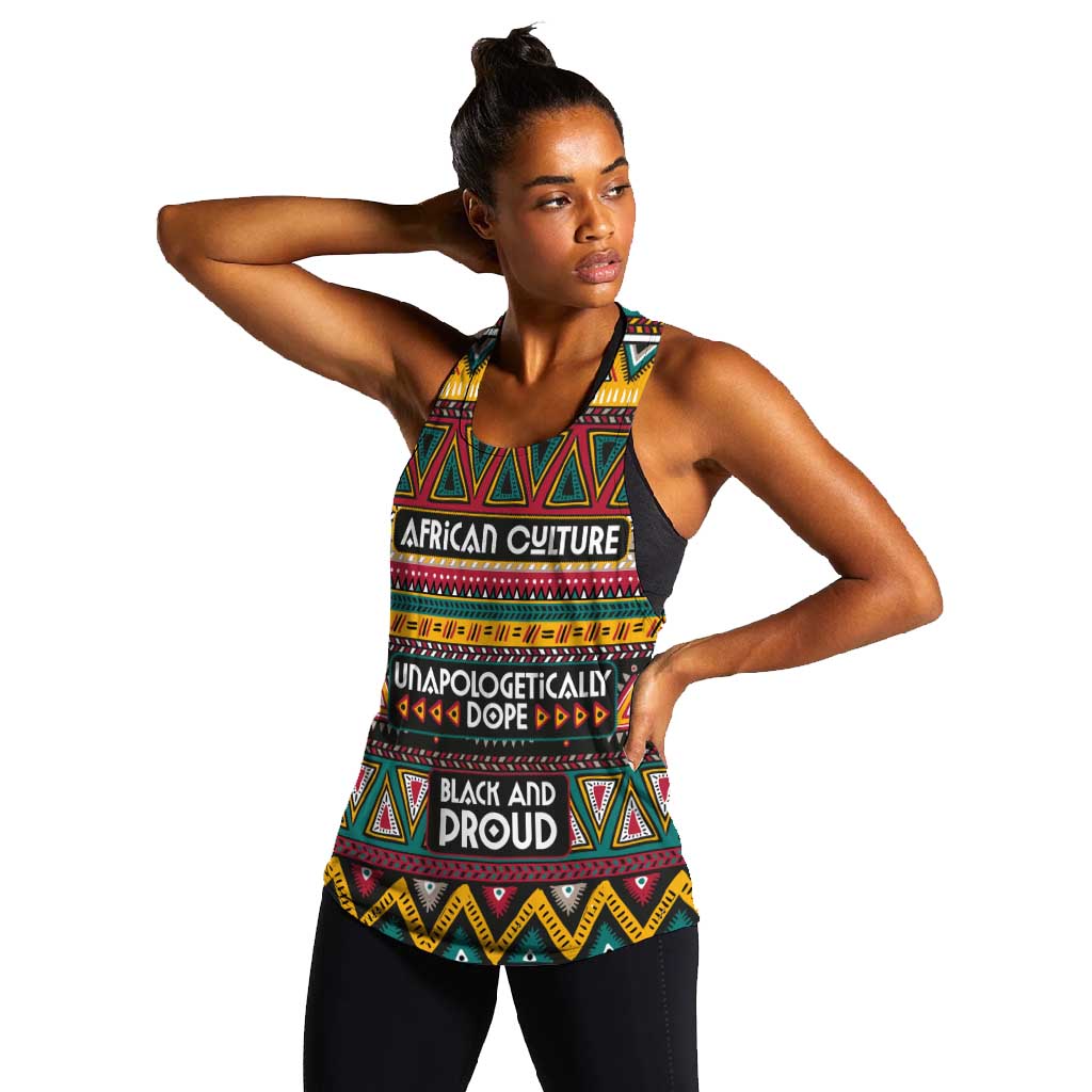 Colorful African Pattern Women Racerback Tank
