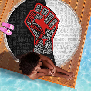 Personalized Civil Rights Movement Justice Fist Beach Blanket