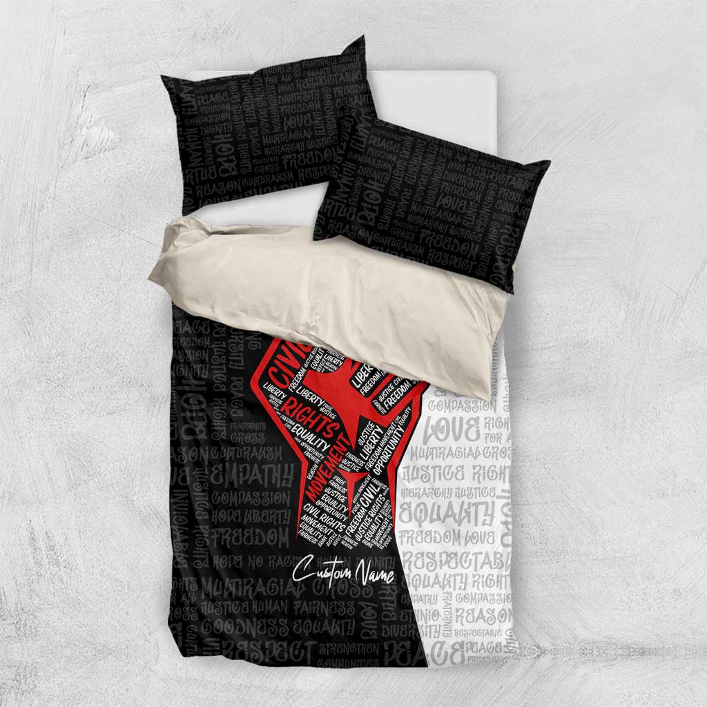 Personalized Civil Rights Movement Justice Fist Bedding Set