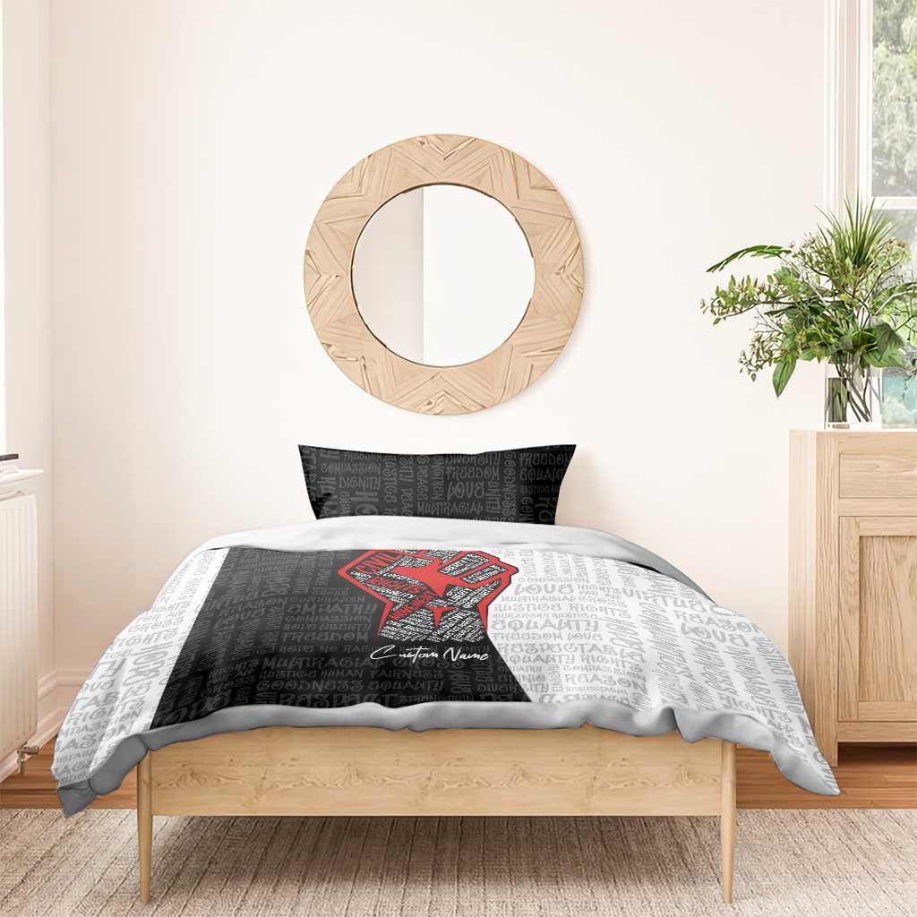 Personalized Civil Rights Movement Justice Fist Bedding Set