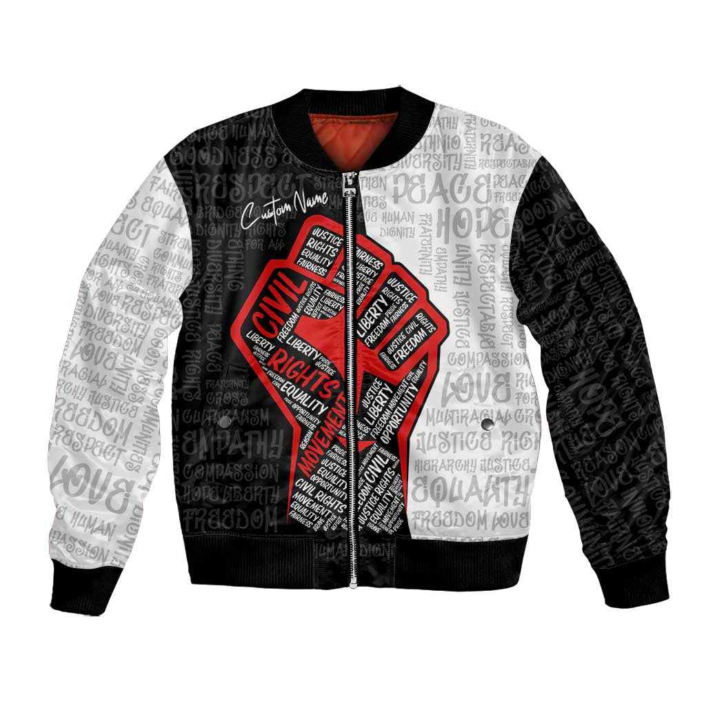 Personalized Civil Rights Movement Justice Fist Bomber Jacket
