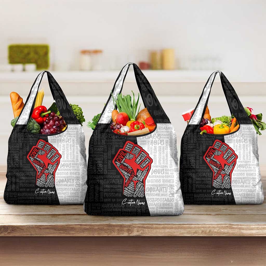 Personalized Civil Rights Movement Justice Fist Grocery Bag