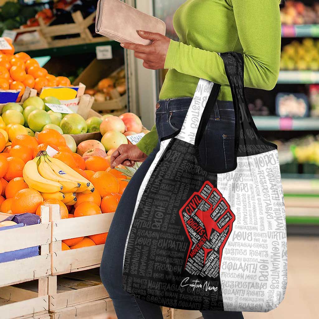 Personalized Civil Rights Movement Justice Fist Grocery Bag