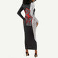 Personalized Civil Rights Movement Justice Fist Long Sleeve Bodycon Dress DT02