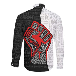 Personalized Civil Rights Movement Justice Fist Long Sleeve Button Shirt