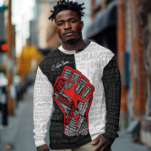 Personalized Civil Rights Movement Justice Fist Long Sleeve Shirt DT02