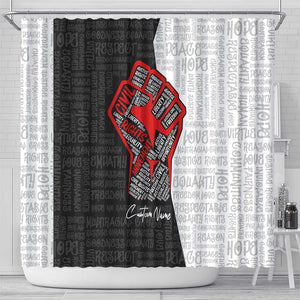 Personalized Civil Rights Movement Justice Fist Shower Curtain