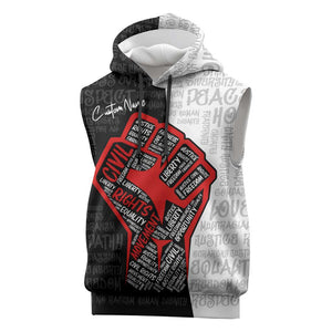 Personalized Civil Rights Movement Justice Fist Sleeveless Hoodie - African Pride