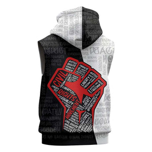 Personalized Civil Rights Movement Justice Fist Sleeveless Hoodie - African Pride