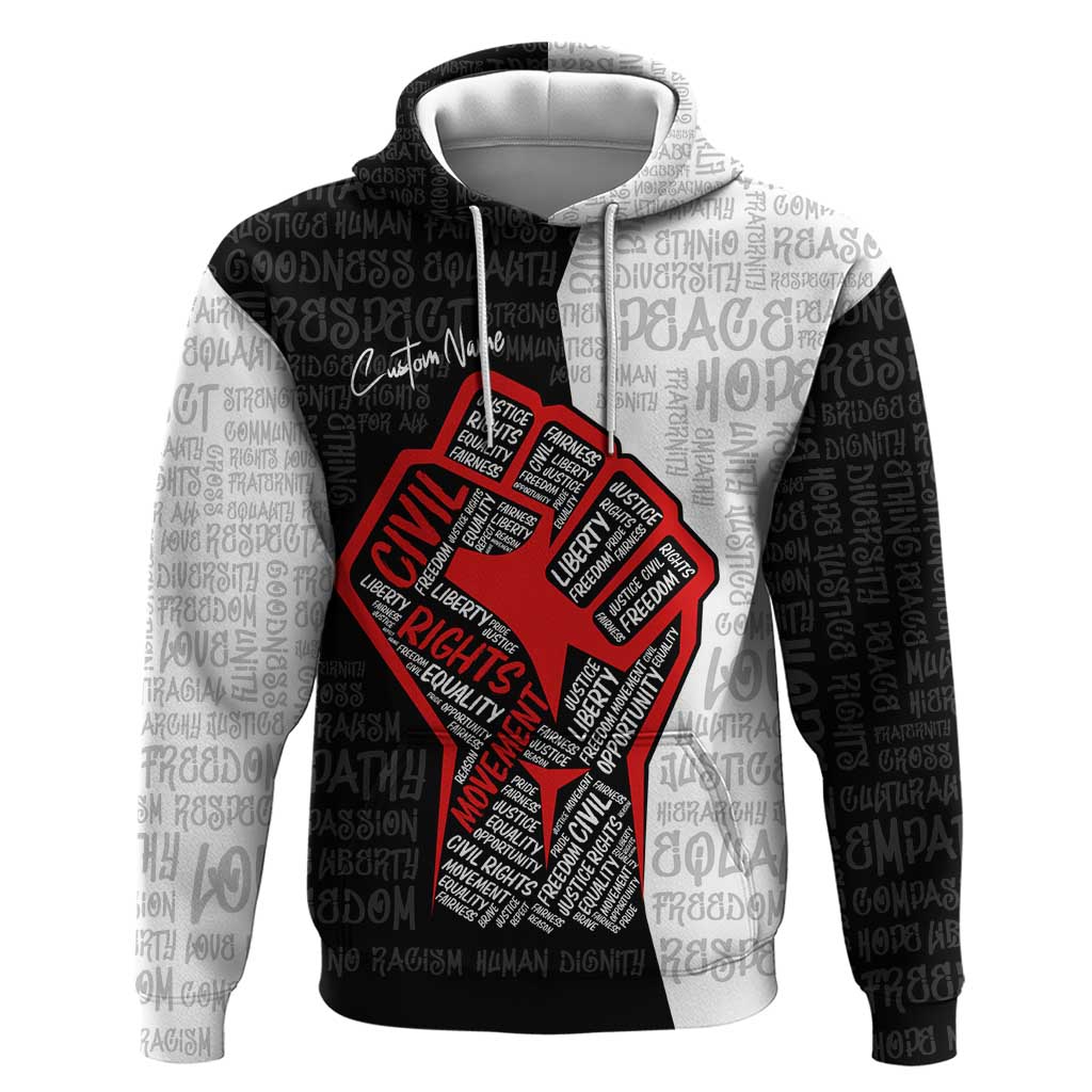 Personalized Civil Rights Movement Justice Fist Zip Hoodie