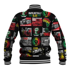 Civil Rights Movement Baseball Jacket Poster Art Black Pride DT02