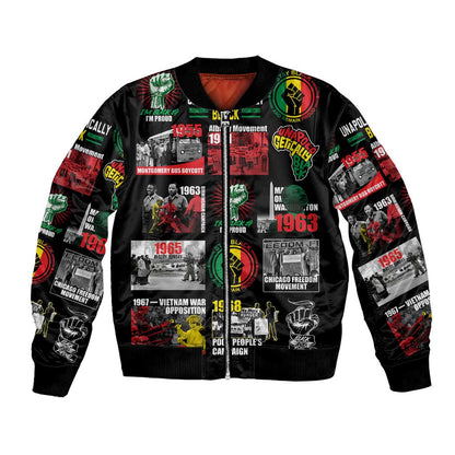 Civil Rights Movement Bomber Jacket Poster Art Black Pride