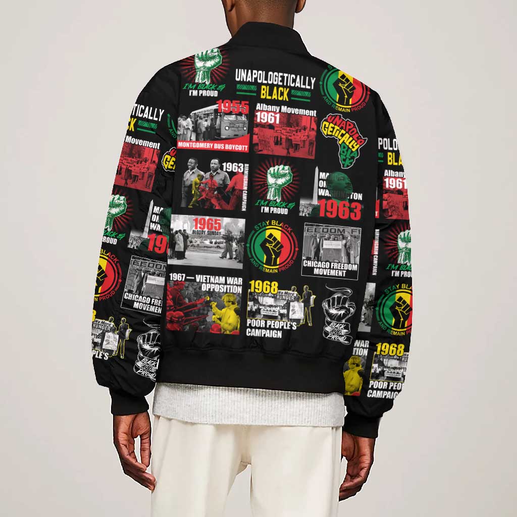 Civil Rights Movement Bomber Jacket Poster Art Black Pride