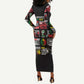Civil Rights Movement Long Sleeve Bodycon Dress Poster Art Black Pride DT02