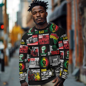 Civil Rights Movement Long Sleeve Shirt Poster Art Black Pride DT02