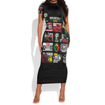 Civil Rights Movement Short Sleeve Bodycon Dress Poster Art Black Pride DT02