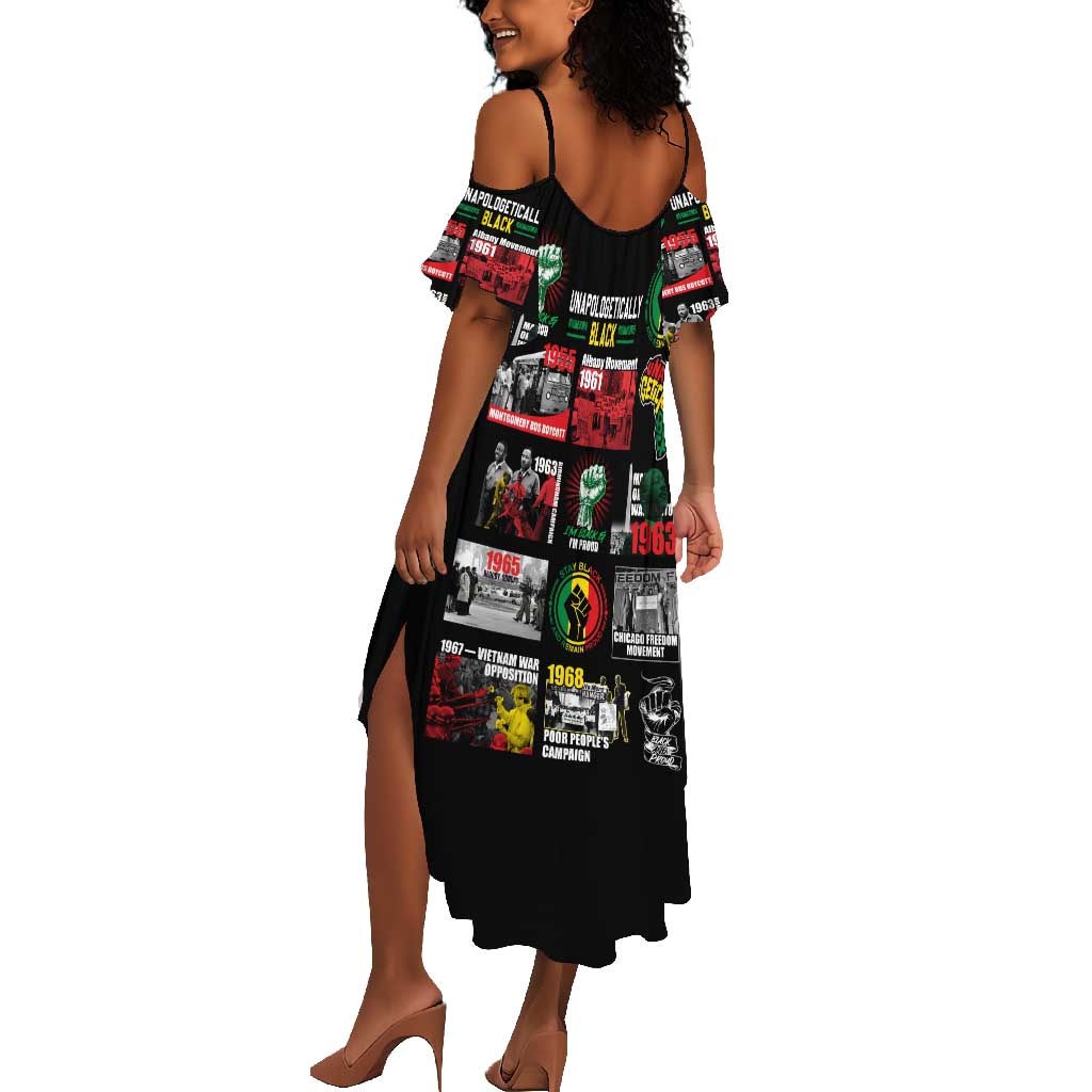 Civil Rights Movement Summer Maxi Dress Poster Art Black Pride