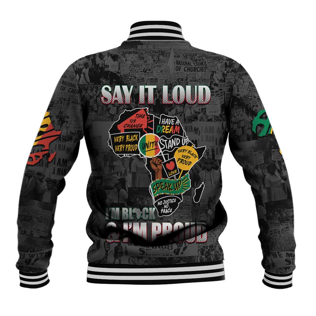I'm Black and I'm Proud - Personalized African Baseball Jacket DT02