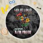 I'm Black and I'm Proud - Personalized African Beach Blanket