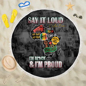 I'm Black and I'm Proud - Personalized African Beach Blanket