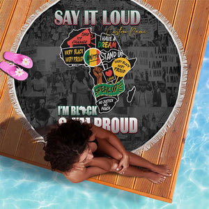 I'm Black and I'm Proud - Personalized African Beach Blanket