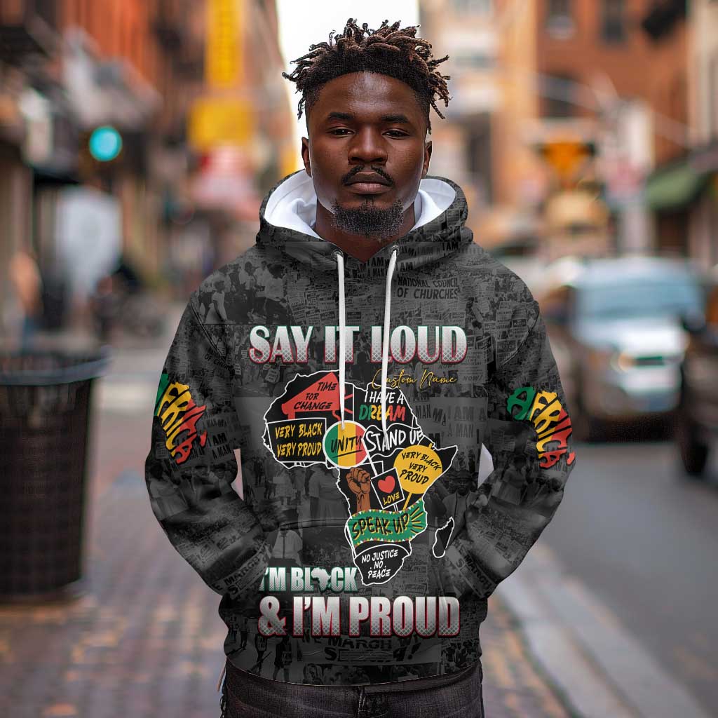 I'm Black and I'm Proud - Personalized African Hoodie