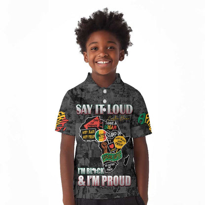 I'm Black and I'm Proud - Personalized African Kid Polo Shirt