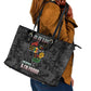 I'm Black and I'm Proud - Personalized African Leather Tote Bag