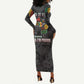 I'm Black and I'm Proud - Personalized African Long Sleeve Bodycon Dress DT02