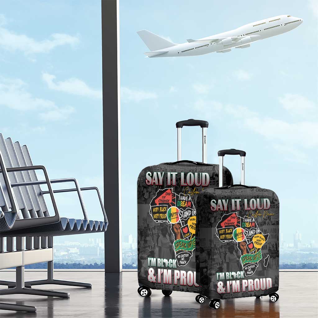 I'm Black and I'm Proud - Personalized African Luggage Cover