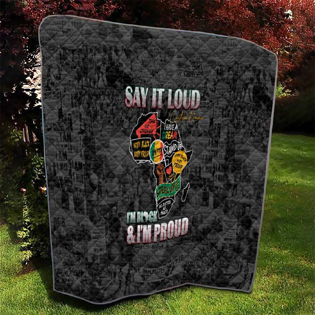 I'm Black and I'm Proud - Personalized African Quilt
