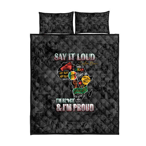 I'm Black and I'm Proud - Personalized African Quilt Bed Set
