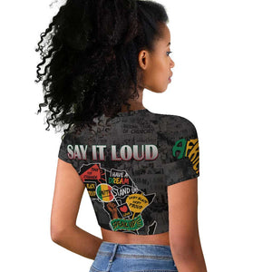 I'm Black and I'm Proud - Personalized African Raglan Cropped T shirt