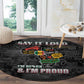 I'm Black and I'm Proud - Personalized African Round Carpet