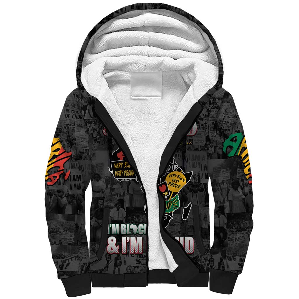 I'm Black and I'm Proud - Personalized African Sherpa Hoodie