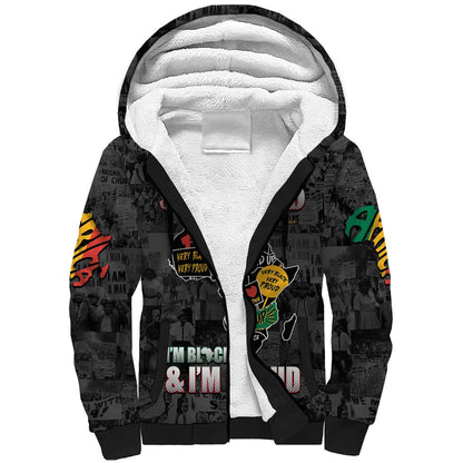 I'm Black and I'm Proud - Personalized African Sherpa Hoodie