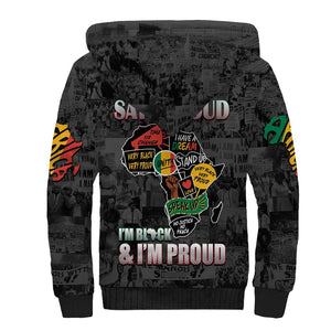 I'm Black and I'm Proud - Personalized African Sherpa Hoodie