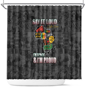 I'm Black and I'm Proud - Personalized African Shower Curtain