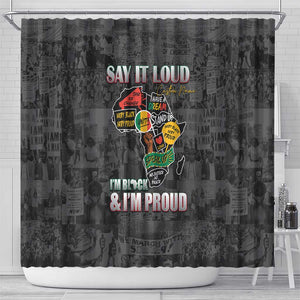 I'm Black and I'm Proud - Personalized African Shower Curtain