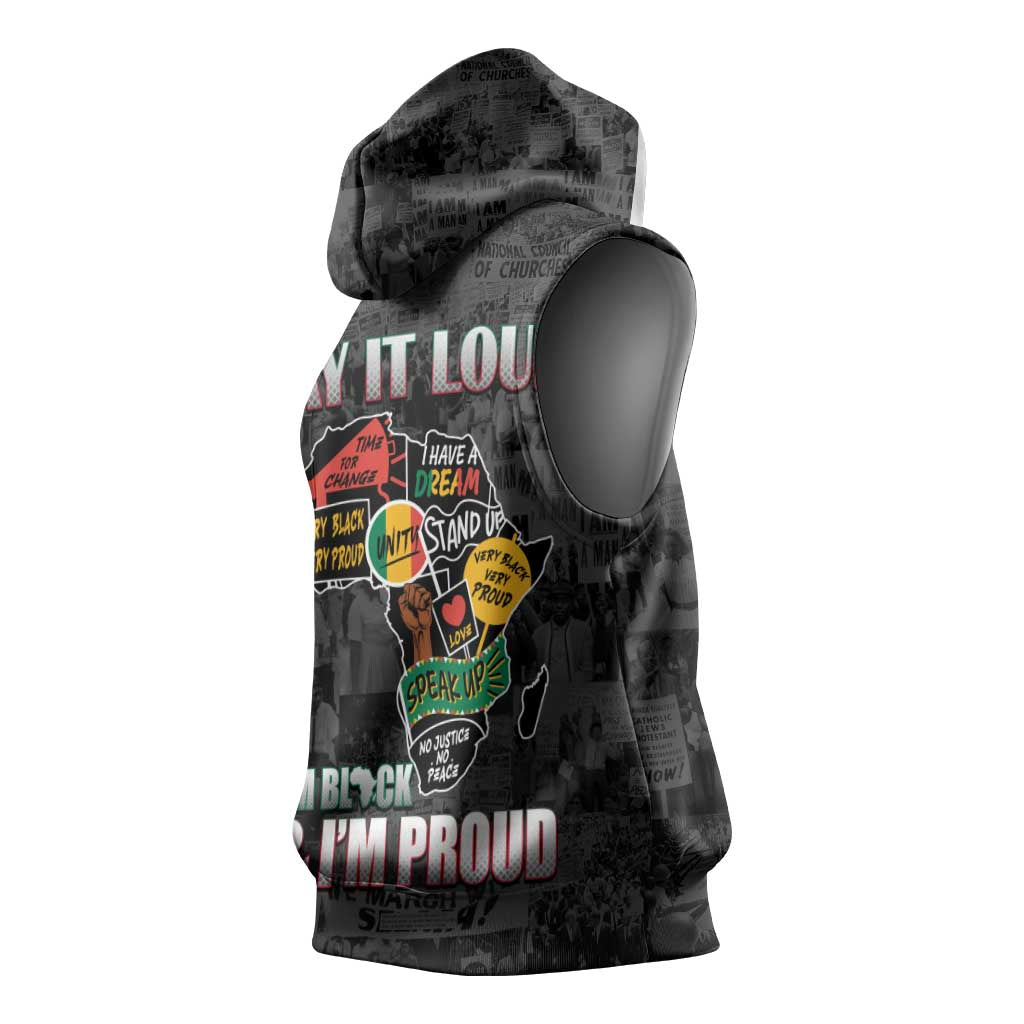 I'm Black and I'm Proud - Personalized African Sleeveless Hoodie - African Pride