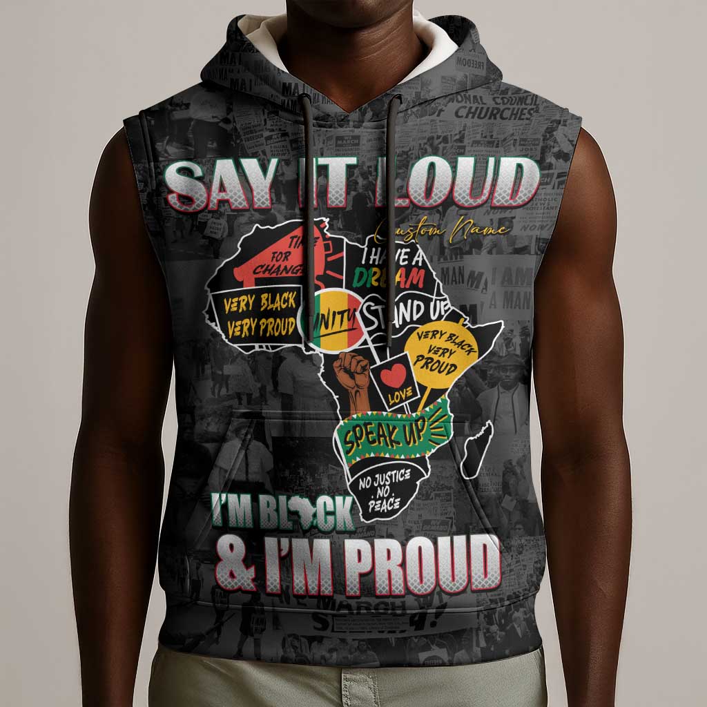I'm Black and I'm Proud - Personalized African Sleeveless Hoodie - African Pride