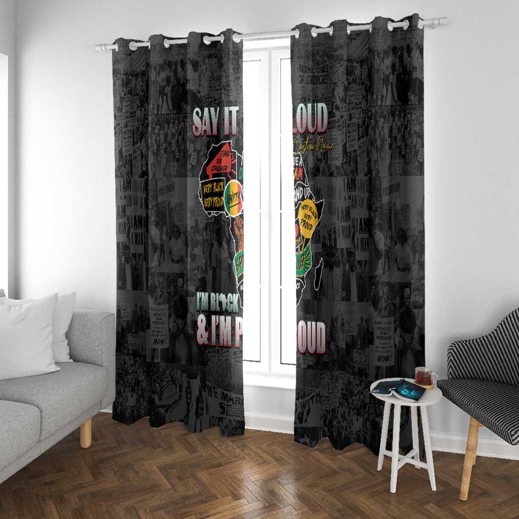 I'm Black and I'm Proud - Personalized African Window Curtain