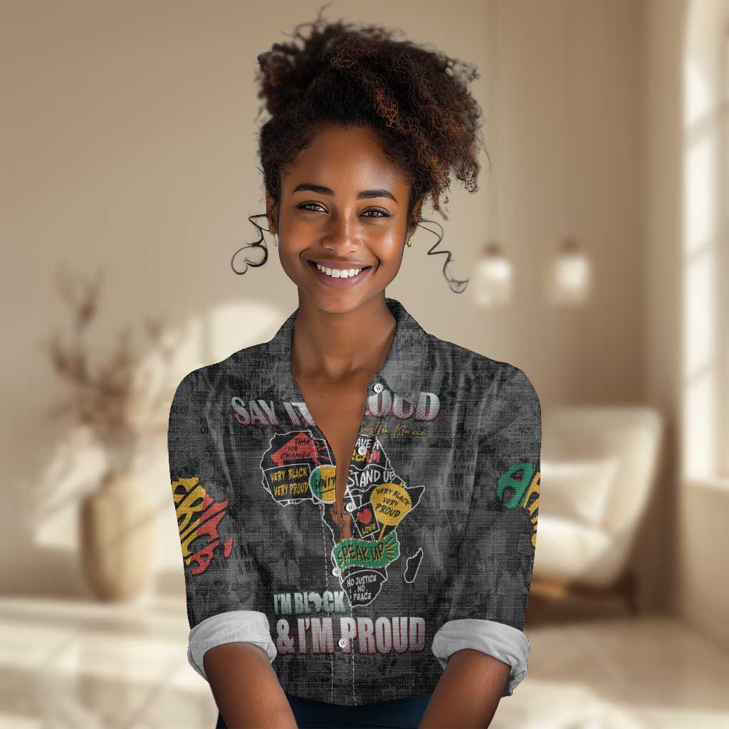 I'm Black and I'm Proud - Personalized African Women Casual Shirt DT02