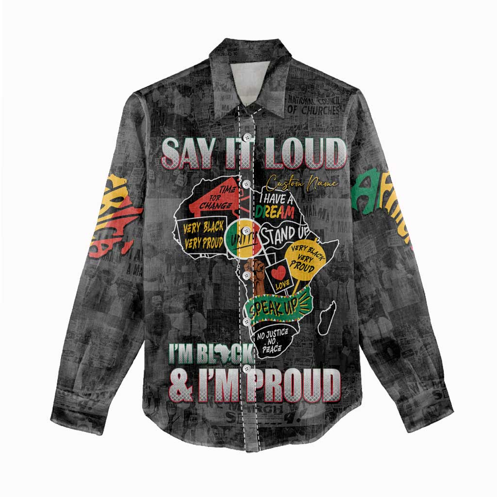 I'm Black and I'm Proud - Personalized African Women Casual Shirt DT02