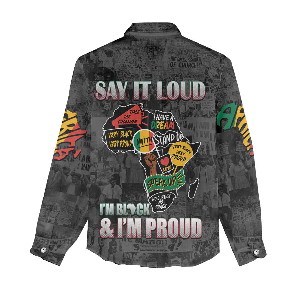 I'm Black and I'm Proud - Personalized African Women Casual Shirt DT02