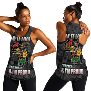I'm Black and I'm Proud - Personalized African Women Racerback Tank