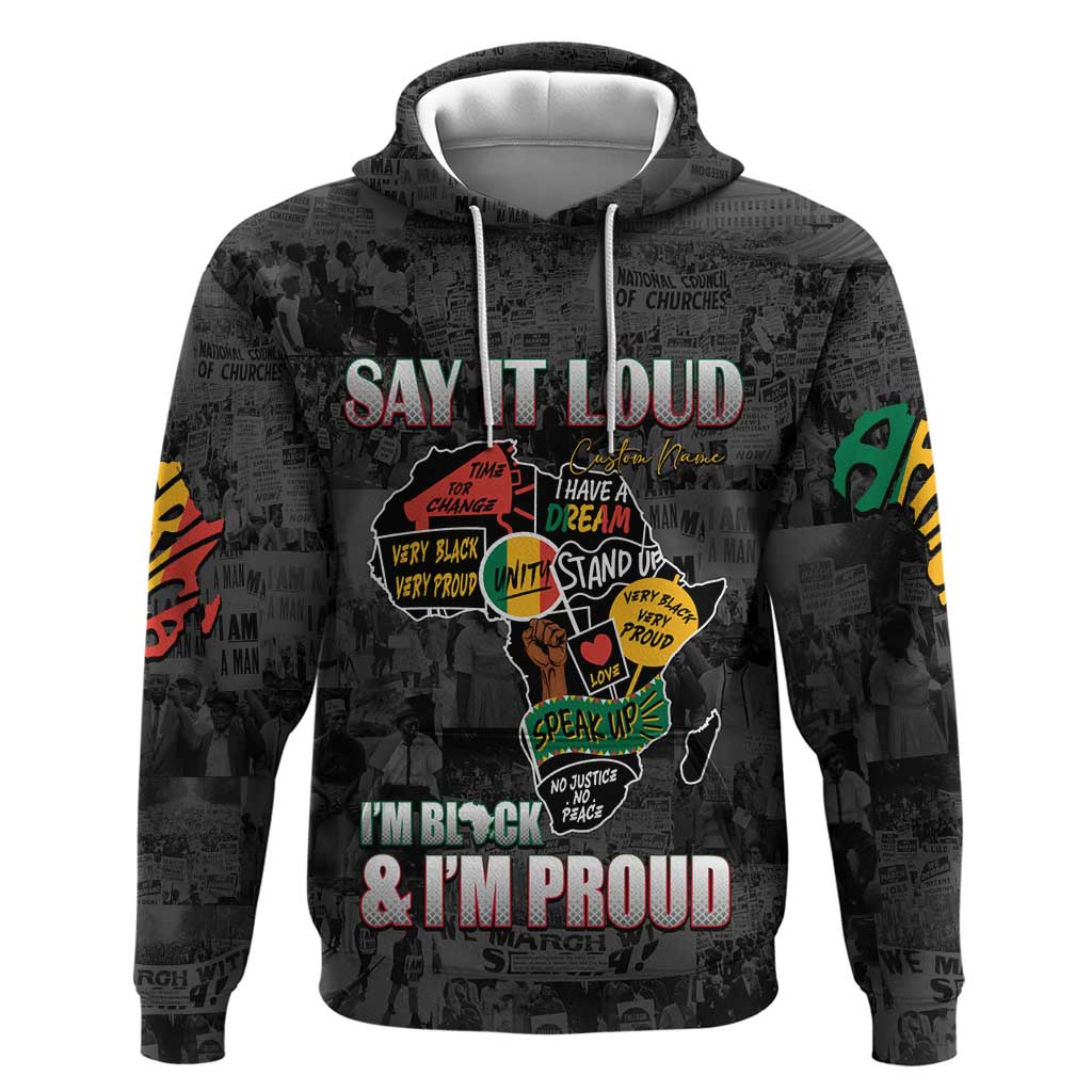 I'm Black and I'm Proud - Personalized African Zip Hoodie