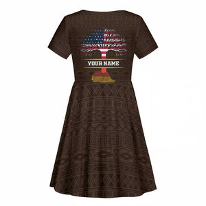 African Roots Design - Custom Personalized Kid Short Sleeve Dress